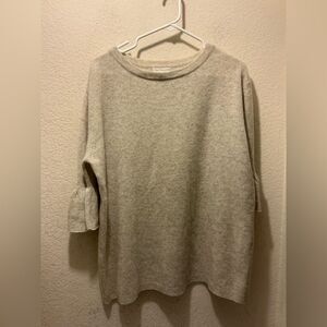 Oats Cashmere Debra Hayburn Sweater top Large Cozy Women's gray